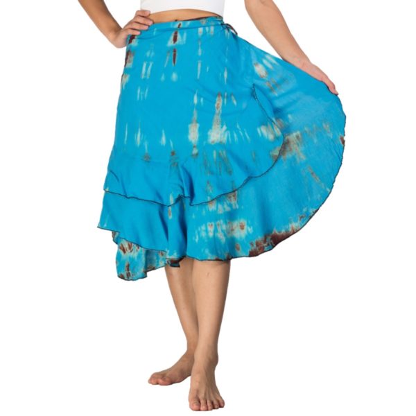 blue gypsy wrap skirt