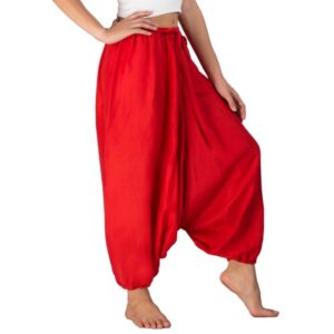 red baggy dance pants trousers