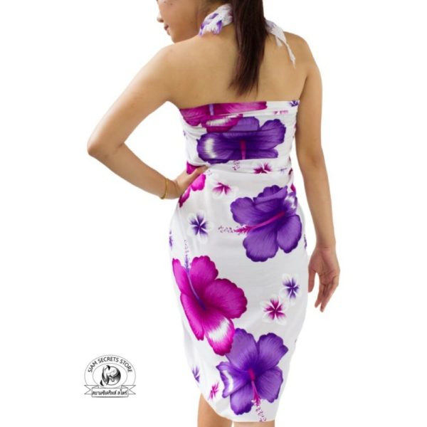 purple floral sarong back