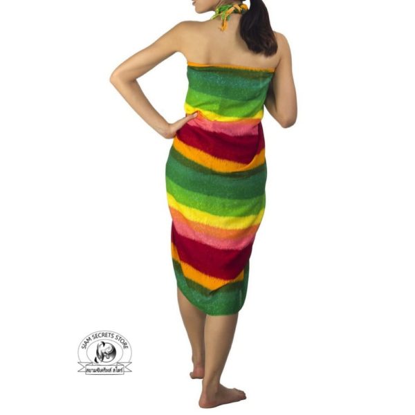 green striped sarong rainbow style