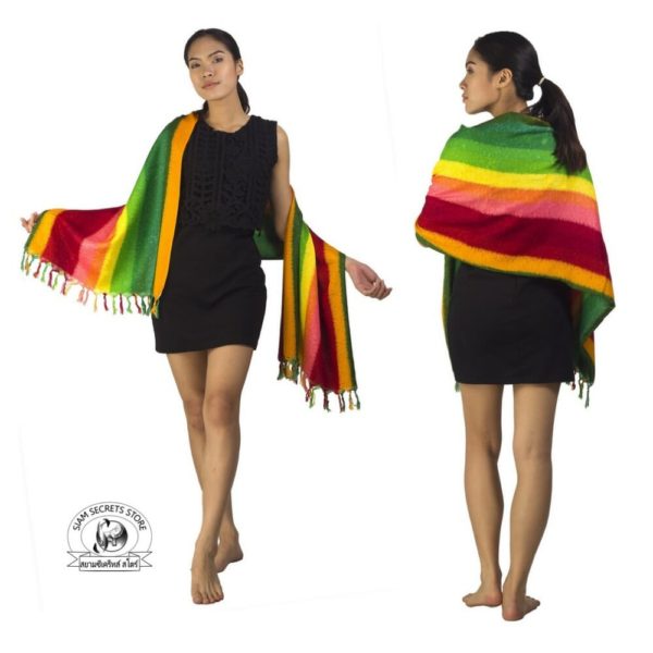 Rainbow shawl scarf sarong