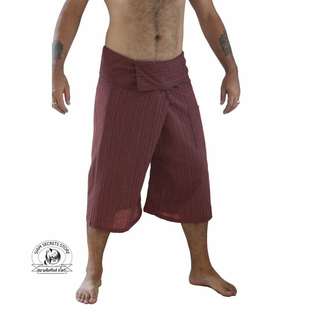 Capri Fisherman Pants Unisex 100% Cotton 3/4 Wrap Trousers