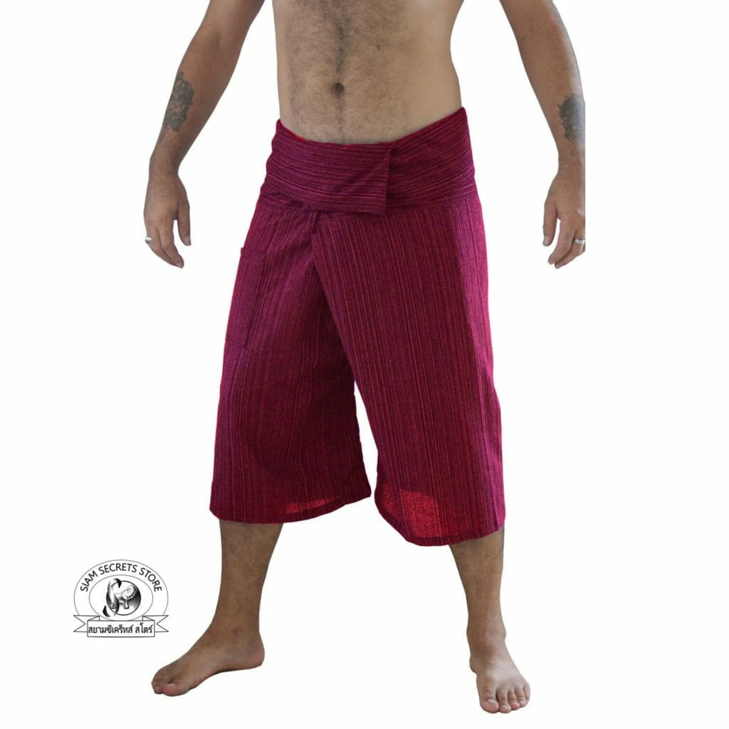 Capri Fisherman Pants Unisex 100% Cotton 3/4 Wrap Trousers