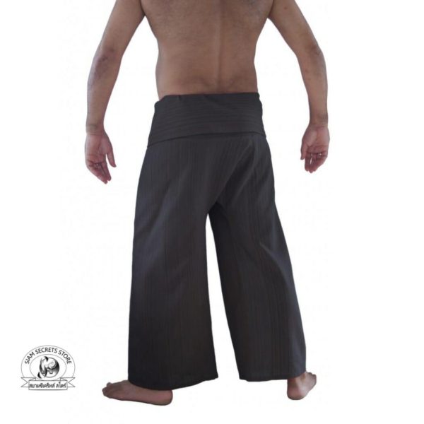 beach wrap pants trousers Yarn dyed brown 3