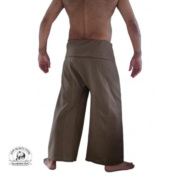 beach wrap pants trousers Yarn dyed khaki 3