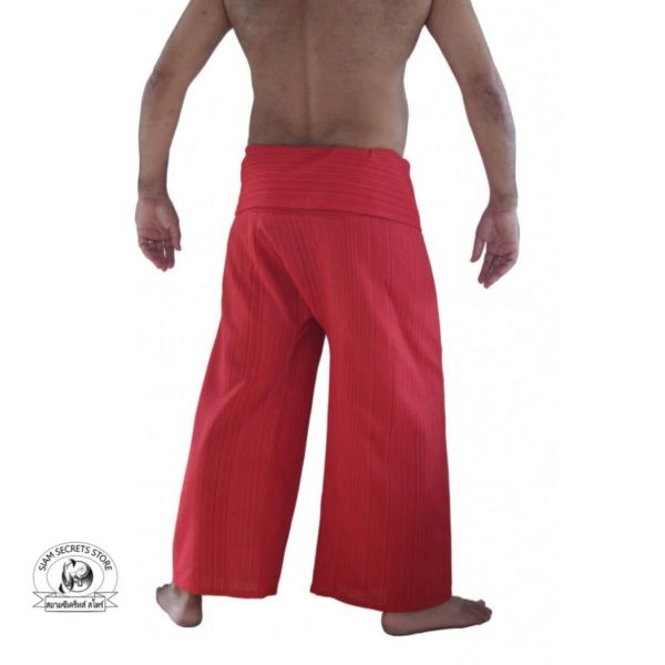 beach wrap pants trousers Yarn dyed red 3