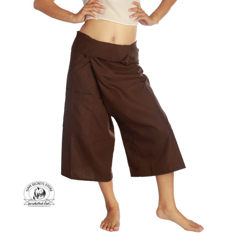 Capri Thai Fisherman Pants Wrap Yoga Pants Capri Thai Pants Hippie Pants  Thai Fisherman Trousers Massage Pants Baggy Brown CF -  Canada