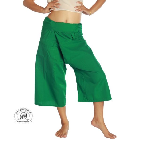 massage pants tai chi pants yoga wrap trousers green