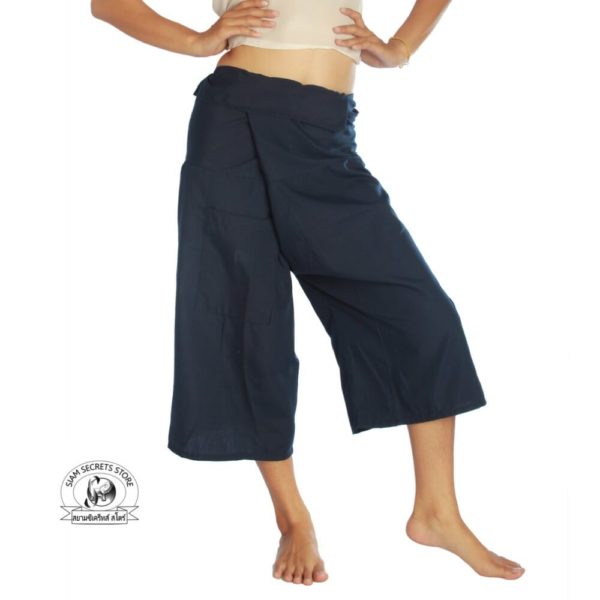 massage pants tai chi pants yoga wrap trousers indigo fisherman pants capri