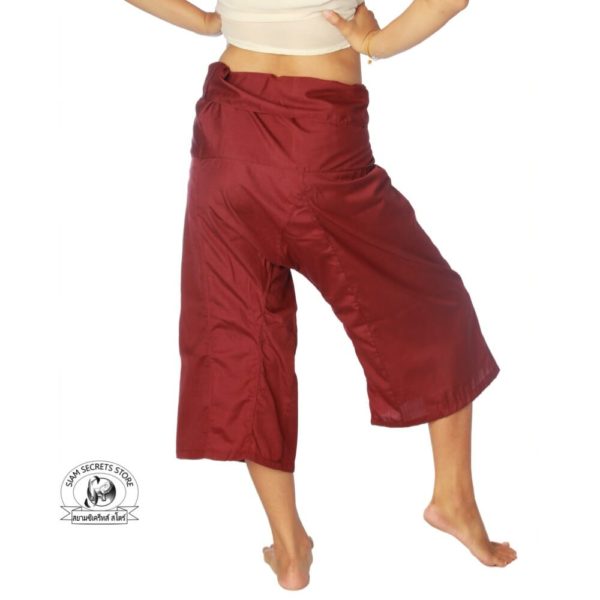 massage pants tai chi pants yoga wrap trousers maroon