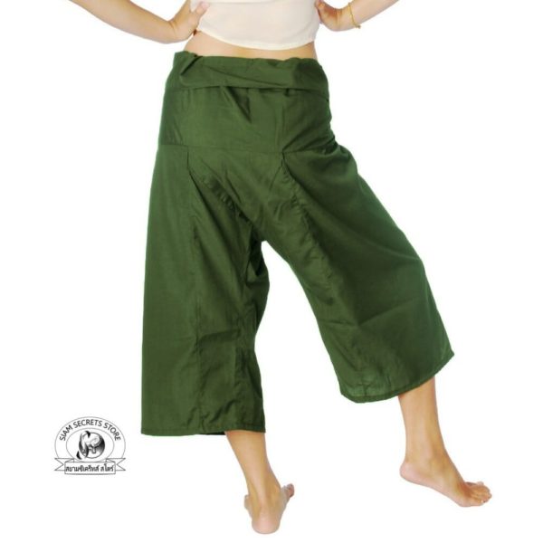 massage pants tai chi pants yoga wrap trousers olive green
