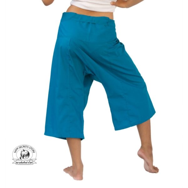 massage pants tai chi pants yoga wrap trousers turquoise