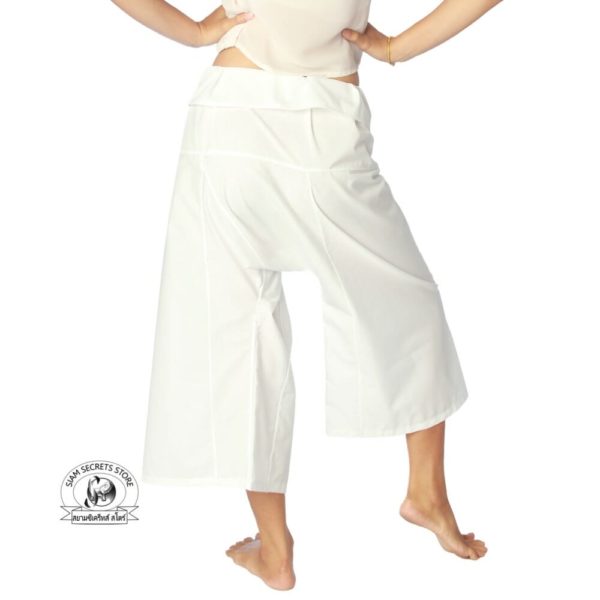 massage pants tai chi pants yoga wrap trousers white
