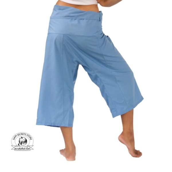 massage pants tai chi pants yoga wrap trousers sky Blue