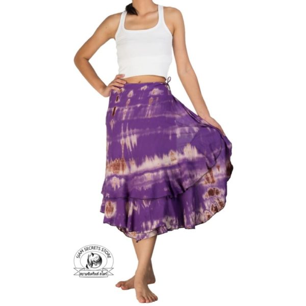 Purple Tie Dye Skirt Front