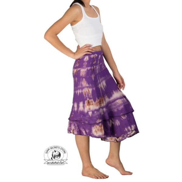 Purple Tie Dye Skirt Side