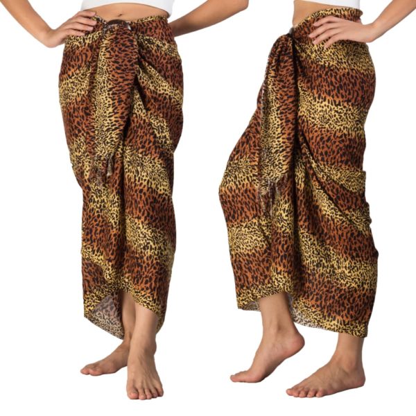 cat print sarong wrap