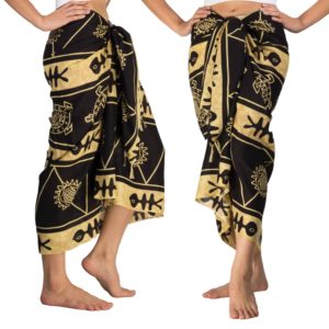 black and cream batik sarong