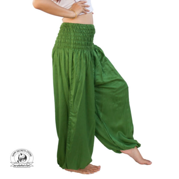 green alibaba harem pants