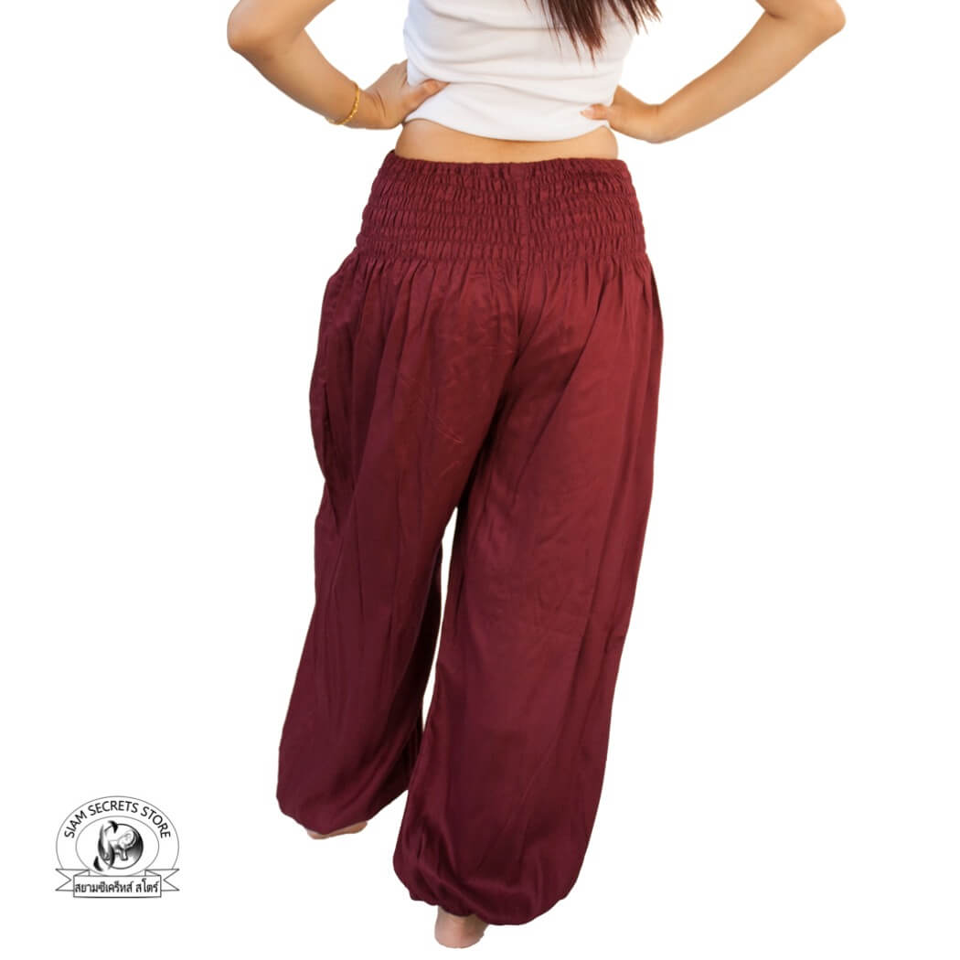 Buy Smocked Alibaba Harem Pants Silky Dance Trouser 8 Colors