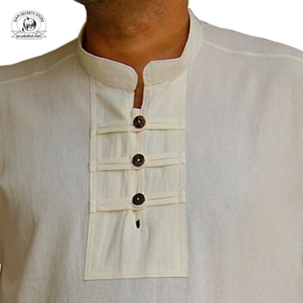 cotton shirt asian design close up