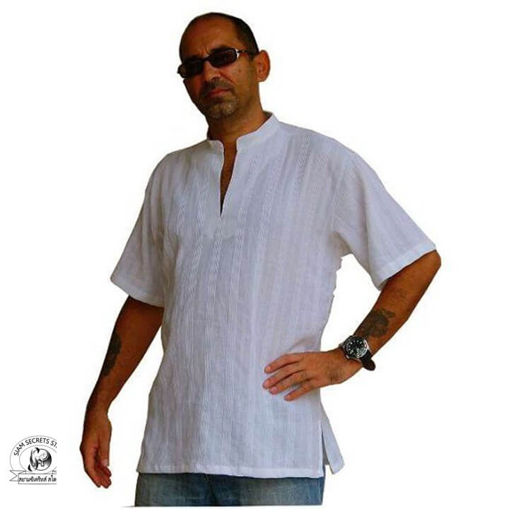 Men's White Kurta Shirt Mandarin Collar S-6XL Buy Today!
