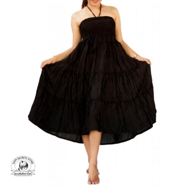 Black halter dress skirt
