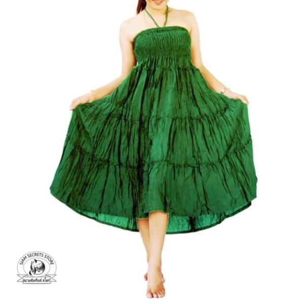 green halter dress skirt